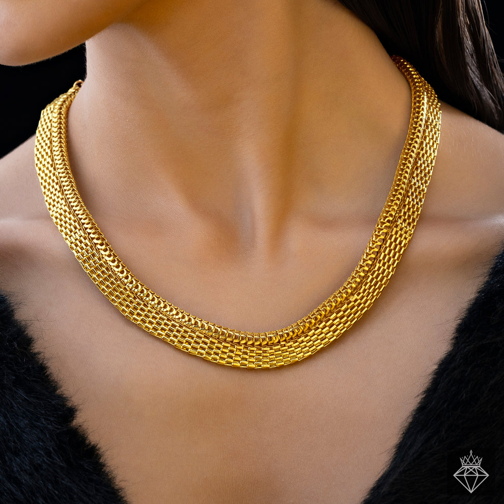 PRAO Anti-Tarnish Chain Statement Necklace