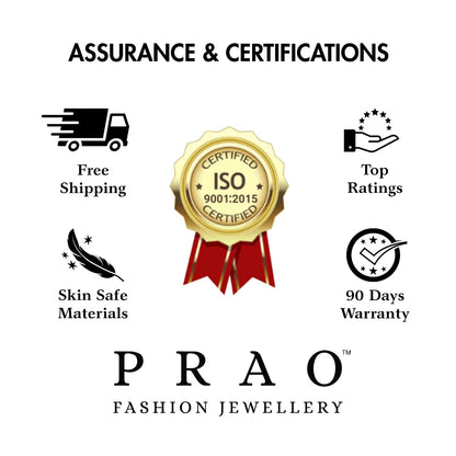 PRAO Anti-Tarnish Cocktail Ring With Pearl (Adjustable Size)