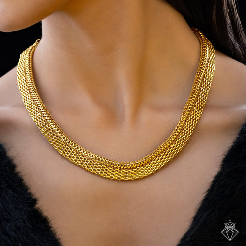 PRAO Anti-Tarnish Chain Statement Necklace