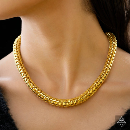 PRAO Anti-Tarnish Snake Chain Necklace