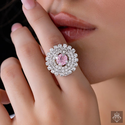 PRAO Anti-Tarnish Crystal Ring (Adjustable Size)